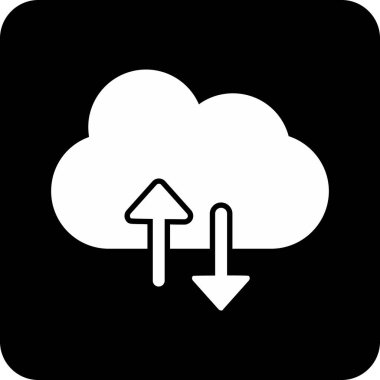bulut simgesi, vektör illüstrasyonu