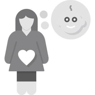 Kalbi olan bir kadının vektör çizimi