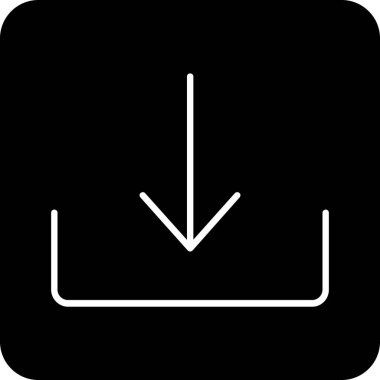 ok aşağı indirme simgesi ana hat biçiminde