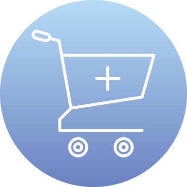 Bir alışveriş arabası simgesinin vektör çizimi