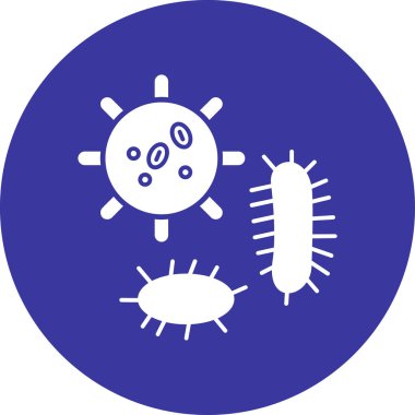 Bakteriler. Web simgesi basit illüstrasyon