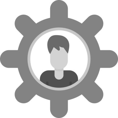 dişli düz vektör simgesi