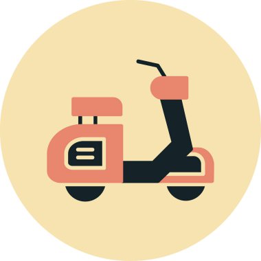 Motosiklet. Web simgesi basit illüstrasyon