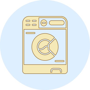 Mobil teknolojinin beyaz üzerine basit vektör simgesi