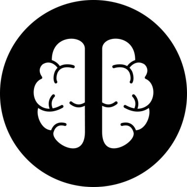 Beyin. Web simgesi basit illüstrasyon