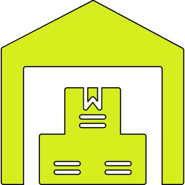 Bina. Web simgesi basit illüstrasyon