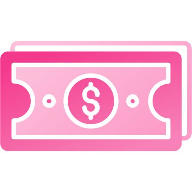 Dolar simgesi. Beyaz arkaplanda izole edilmiş modaya uygun düz biçim.