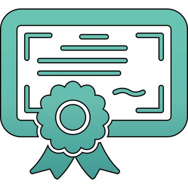 diploma. Web simgesi basit illüstrasyon