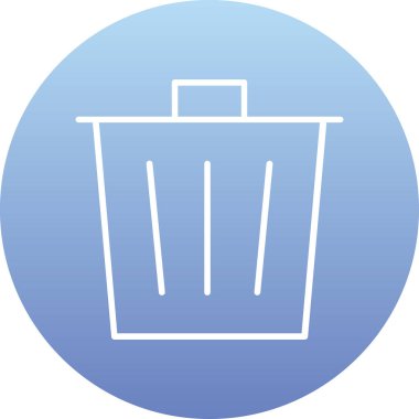 Çöp kutusu dairesel simgesi simgesi