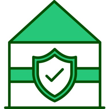 Kalkan simgesinin vektör illüstrasyonu