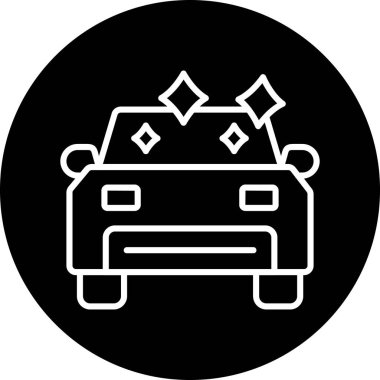 Araba simgesinin vektör illüstrasyonu