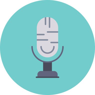 Podcast ikon vektörü. mikrofon işareti