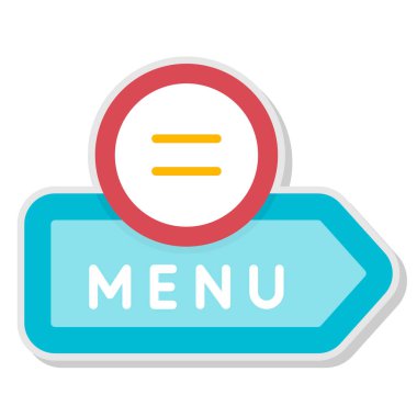 Menü. Web simgesi basit illüstrasyon