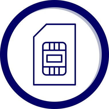 Kredi kartı ikonu. Vektör biçimi yuvarlak açıları, kobalt rengi ve beyaz arkaplanı olan düz ikonik semboldür.