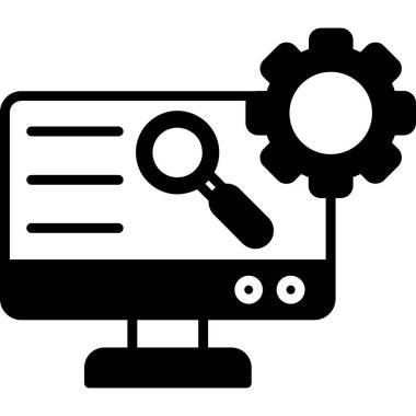 Web tasarım simgesi, arama vektör illüstrasyonu