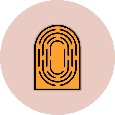 Parmak izi. Web simgesi basit illüstrasyon