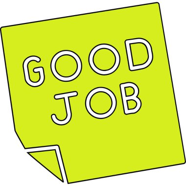 harika iş metin vektör illüstrasyonu