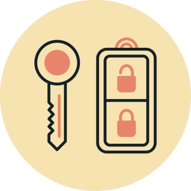 Anahtar simgesi vektör illüstrasyonu