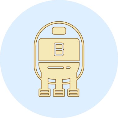 Robot elektrik süpürgesi ikon vektör çizimi çizimi