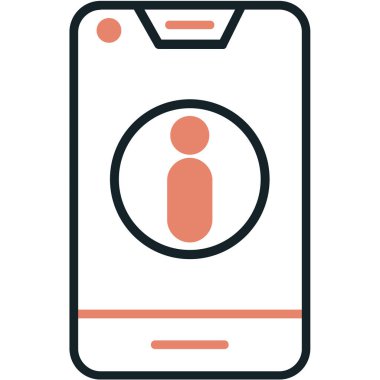 Cep telefonu. Web simgesi basit illüstrasyon