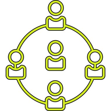 topluluk grup insanlarının ana hatları biçiminde simgesi