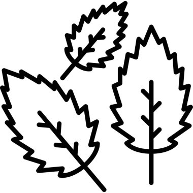 Bitki ikonu vektör illüstrasyonunu bırakır