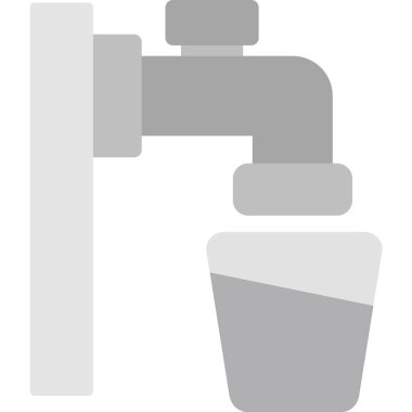 su musluğu vektör simgesi, özet illüstrasyon