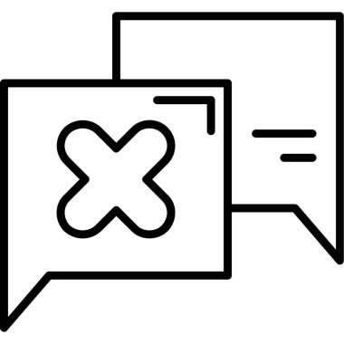 Sohbet simgesi vektör illüstrasyonu