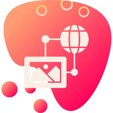 Beynin modern bir simgesinin vektör çizimi