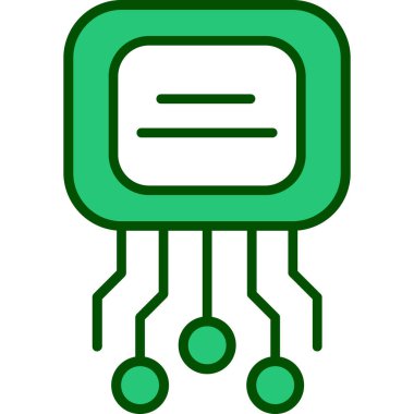 İşlemci Web simgesi basit illüstrasyon