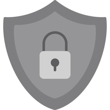 Beyaz arkaplanda izole edilmiş düz stil kilit simgesi. Güvenlik ve güvenlik sembolü. vektör