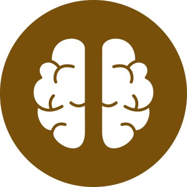 Beyin. Web simgesi basit illüstrasyon