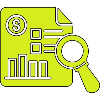 Arama veri analiz simgesi - ana hatlar biçimi