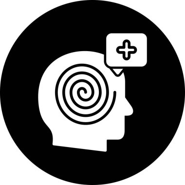 beyin ikonu vektör illüstrasyonu