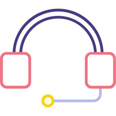 kulaklık simgesi vektör illüstrasyonu