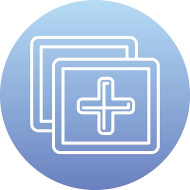 Tıp kitabı ikonu. Web için bir kitap vektör simgelerinin özet çizimi