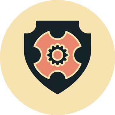 kalkan düz vektör simgesi