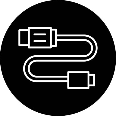 Modern b kablo ikonunun vektör illüstrasyonu