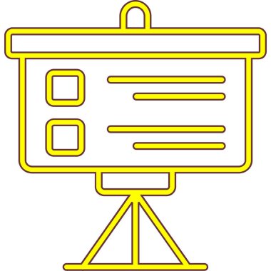 ilan panosu reklam panosu simgesi - taslak biçimi