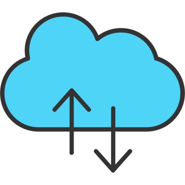 Bulut. Web simgesi basit illüstrasyon