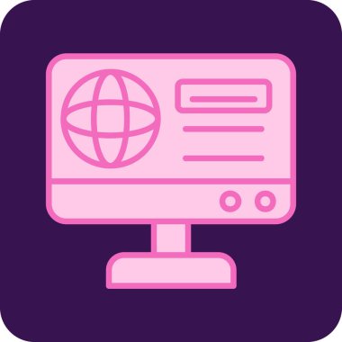 tarayıcı simgesi modern illüstrasyon