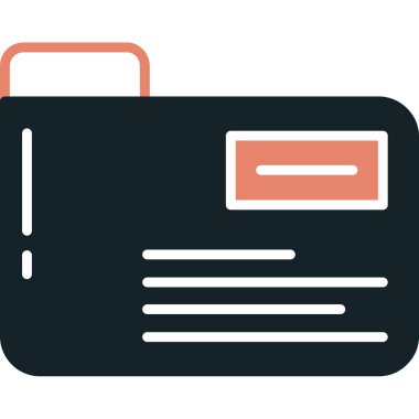 evrak çantası ikonu vektör illüstrasyonu