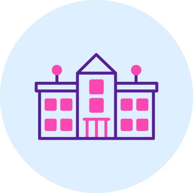 okul vektör simgesi oluşturma modern illüstrasyon