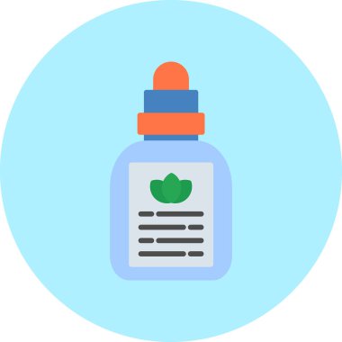 Beyaz arka planda ilaç şişesi çizimi. Birinci kalite semboller. Web konsepti ve grafik tasarımı için vektör simgesi.