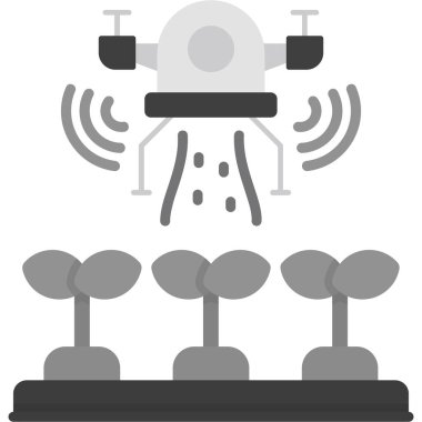 mikroçip simgesi, basit vektör çizim