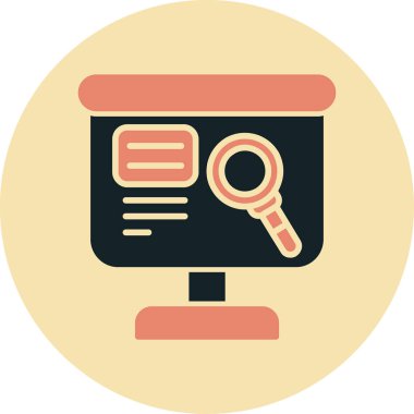 Ara. Web simgesi basit illüstrasyon