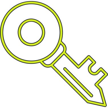 Anahtar. Web simgesi basit illüstrasyon