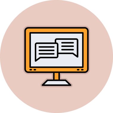 Bir bilgisayar simgesinin vektör illüstrasyonu