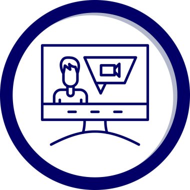 Bir dizüstü bilgisayar simgesinin vektör illüstrasyonu