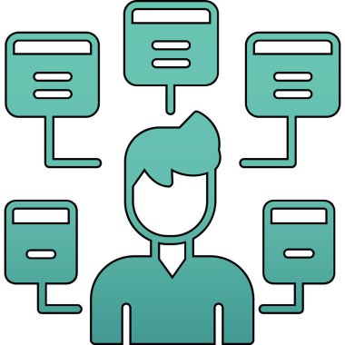 Müşteri hizmeti simgesi, vektör illüstrasyonu